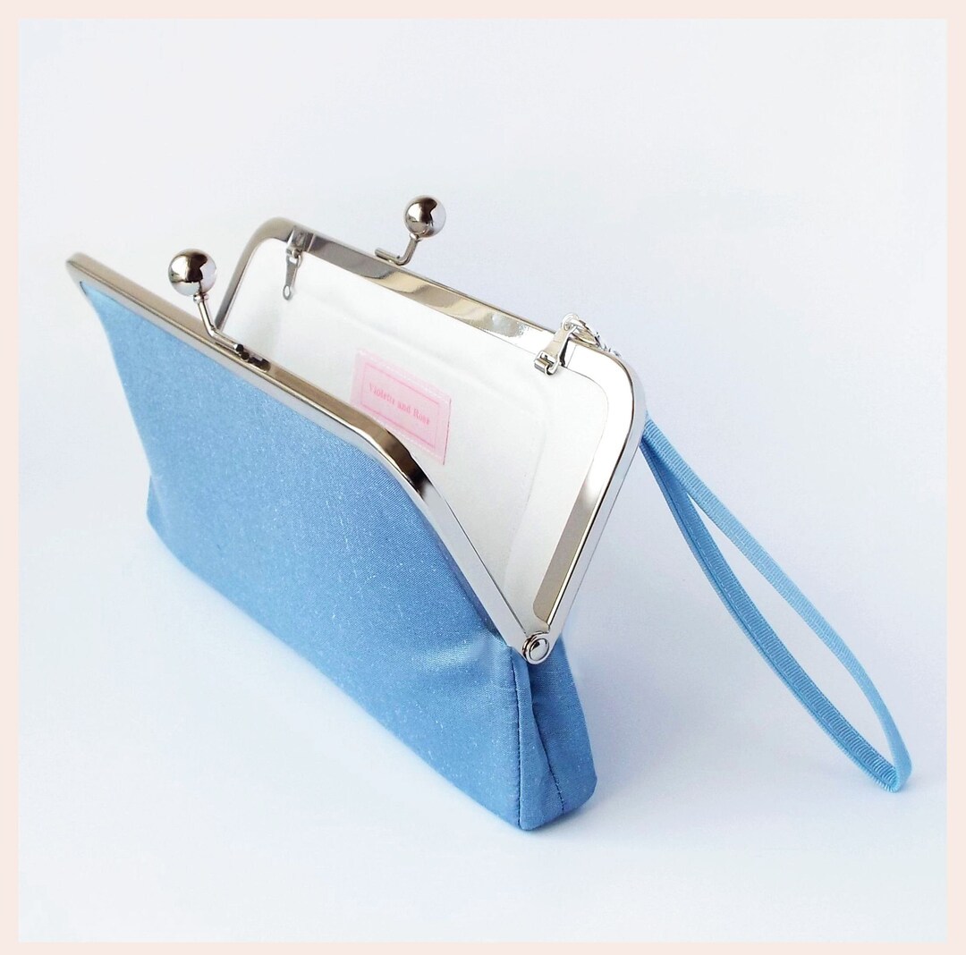 Blue Clutch Bag Bridal Purse Evening Clutch Personalised Etsy