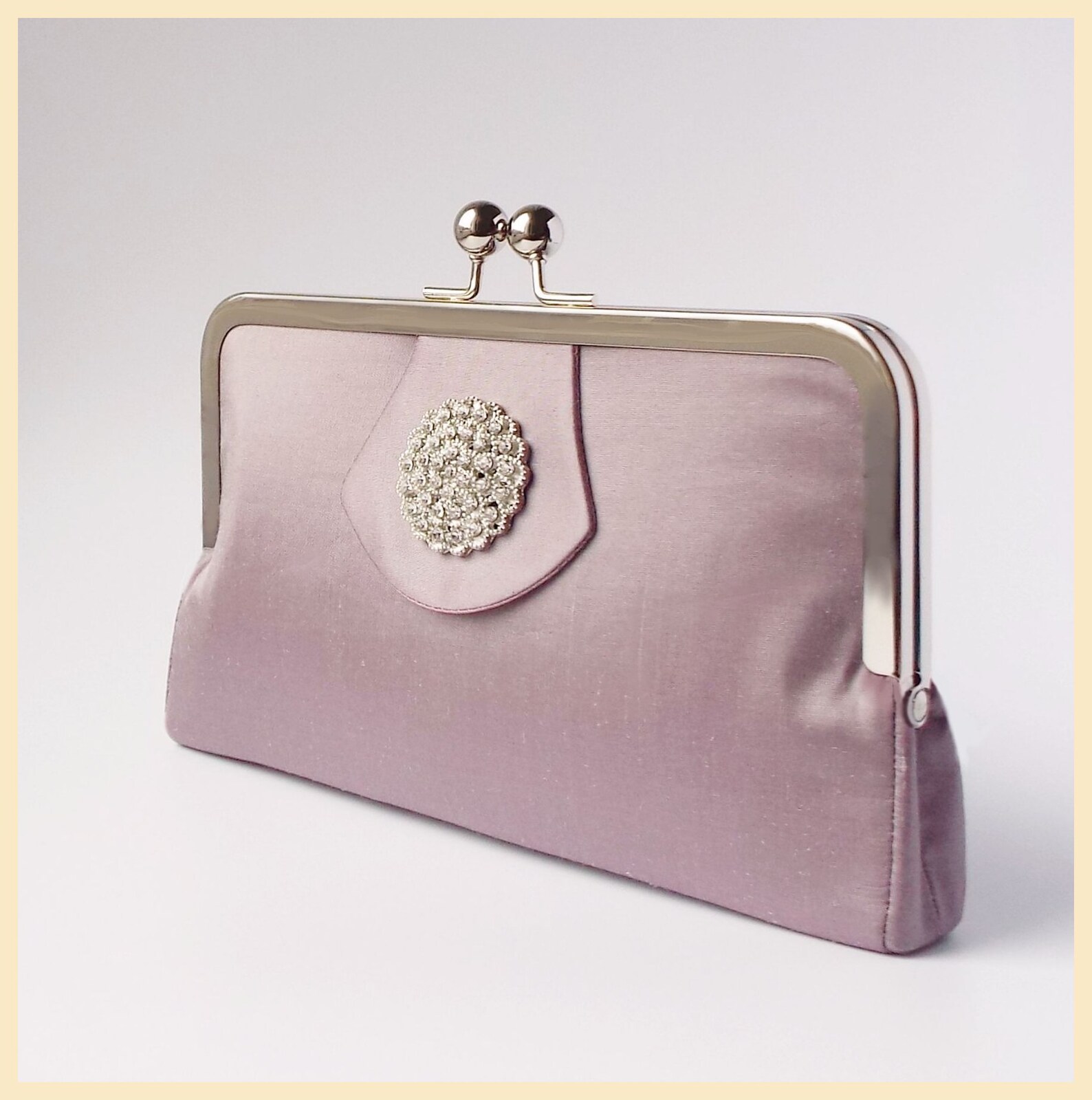 Evening bag mauve wedding clutch handmade clutch purse for Etsy