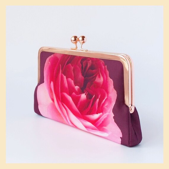 rose clutch purse