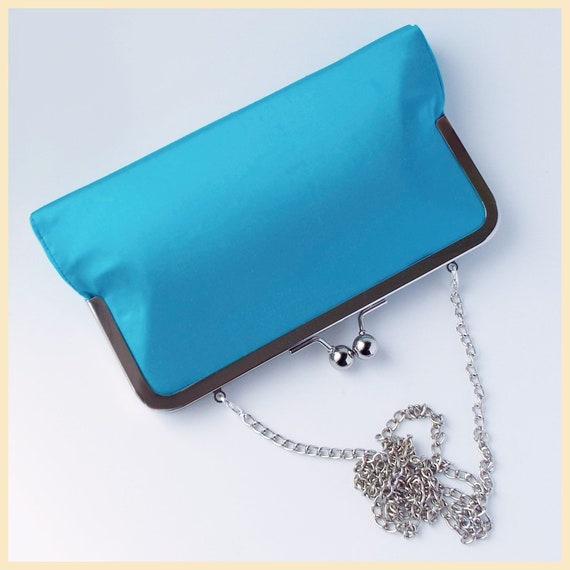 Bolso clutch turquesa bolso de noche bolso clutch de boda | Etsy España