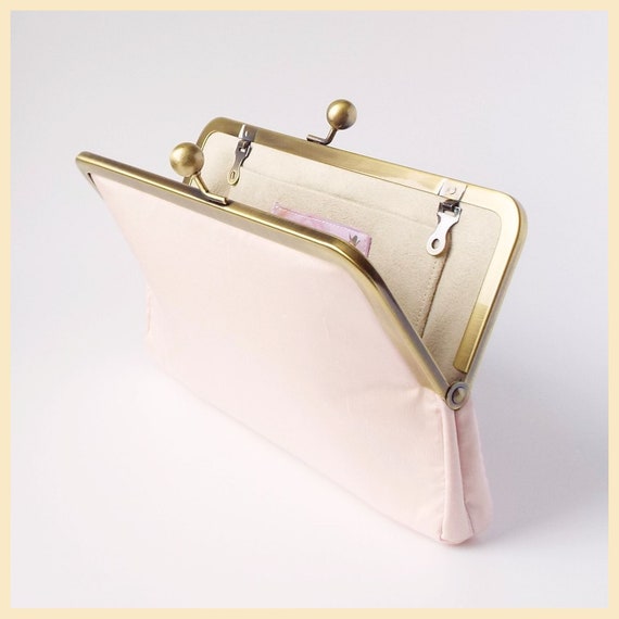 pale pink evening bag