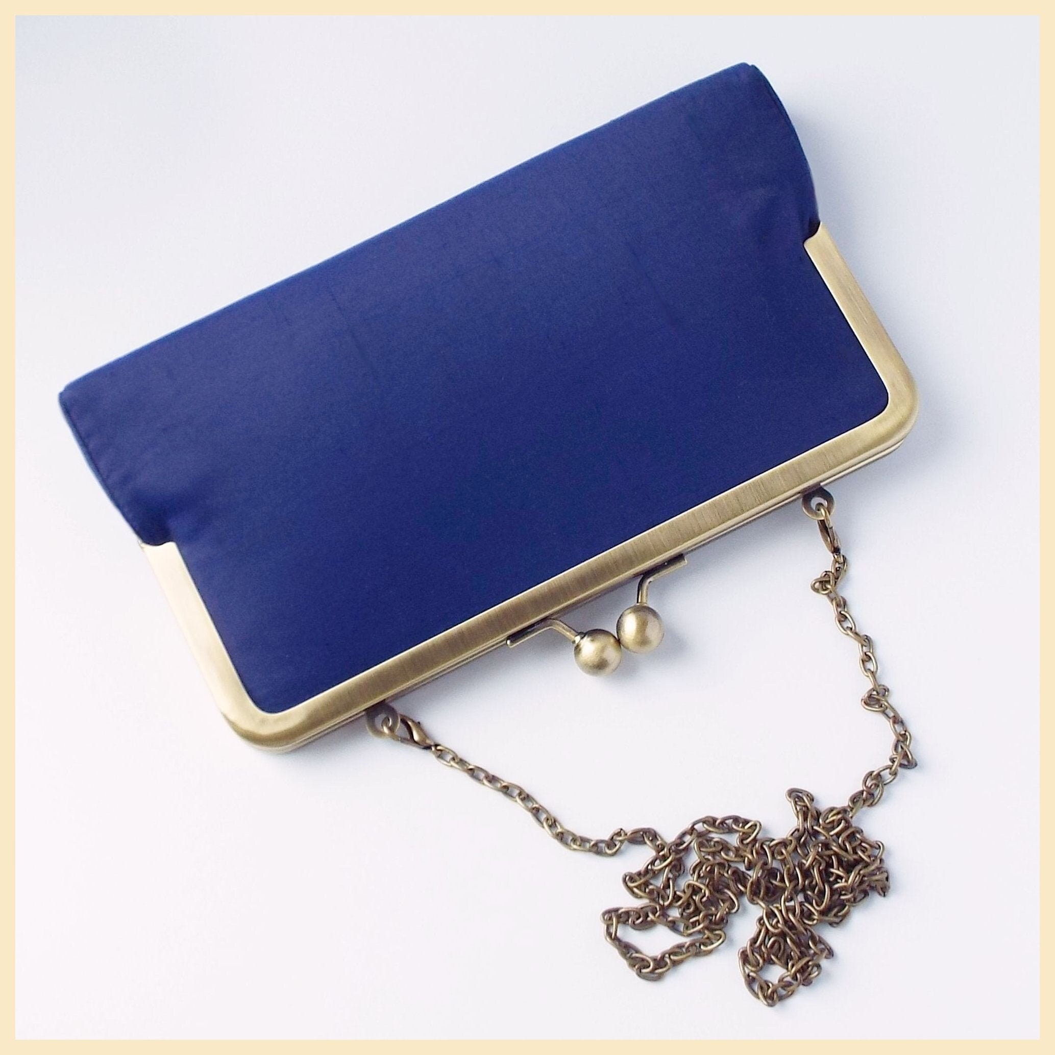 blue evening purse