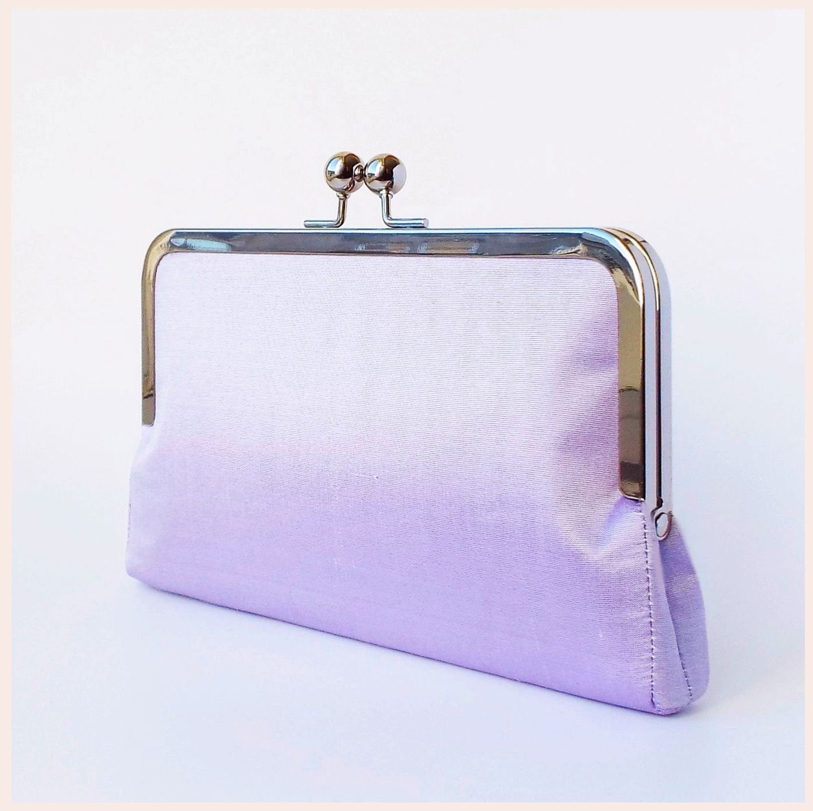 Lilac clutch bag evening purse purple bag with chain Etsy