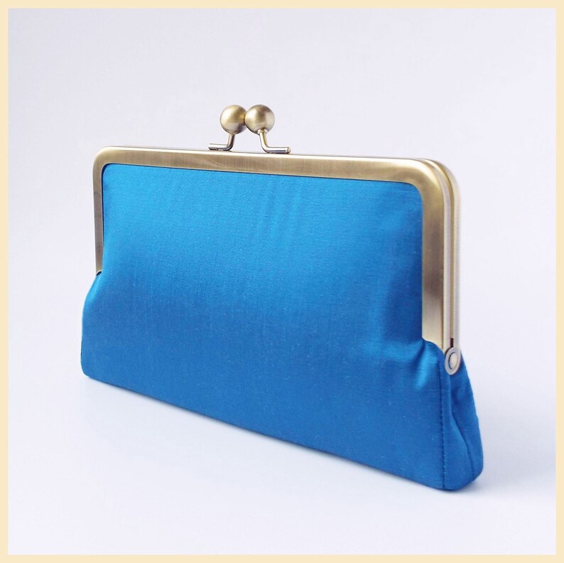 sapphire blue clutch bag
