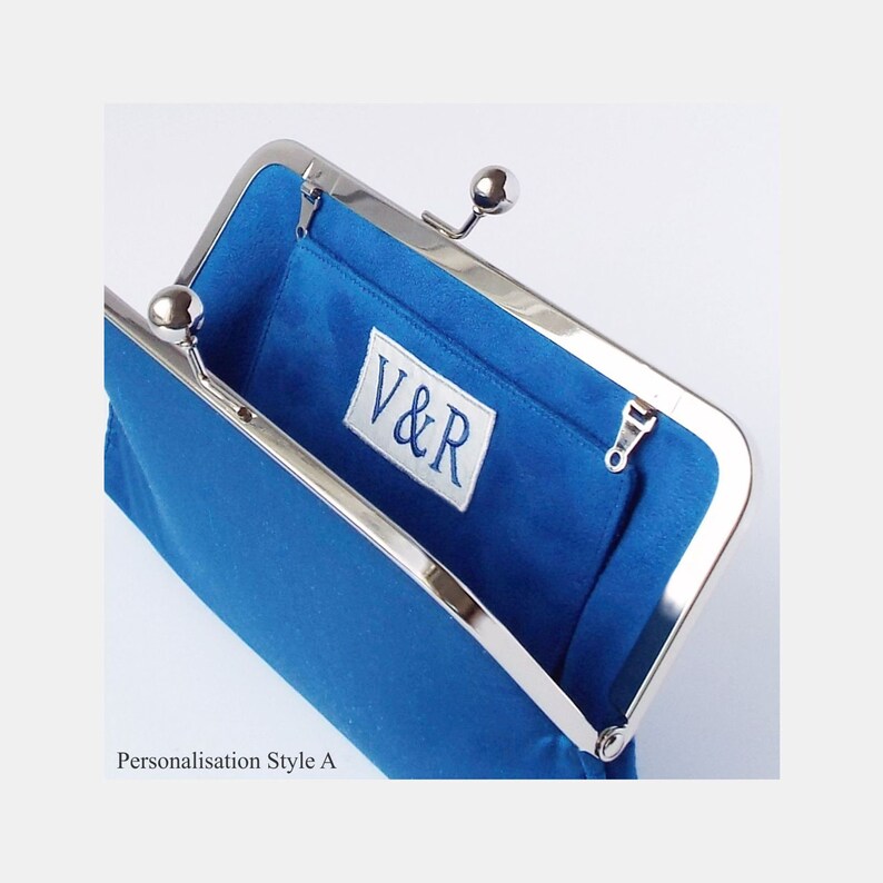 sapphire blue clutch bag