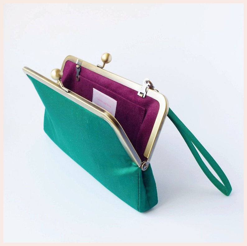 Green Clutch Bag Evening Bag Emerald Green Evening Purse Etsy