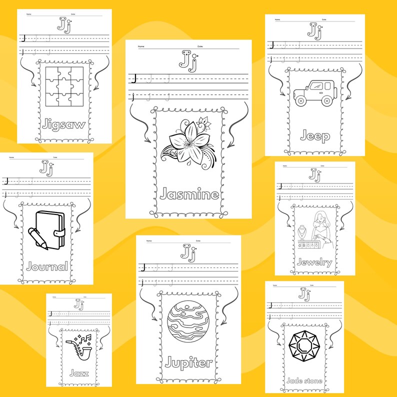 Letter J Crafts, Work Sheets for Children, A B C Tracing, Letter ...