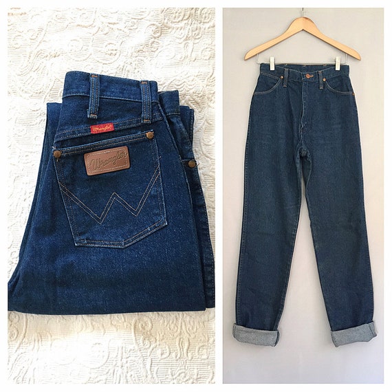 Wrangler jeans | 1990s blue high waist jeans | 90s