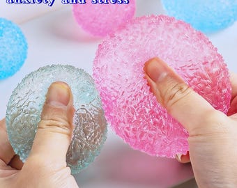 スクイーズボール、スクイーズおもちゃ、感覚おもちゃ、ポジティブストレスボール、満足感のあるストレッチ、押して遊ぶデスクおもちゃ、楽しい、リラックスできるおもちゃ、感覚おもちゃのストレス解消