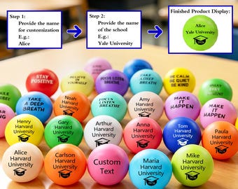 Custom Class of 2026 Positive Stress Ball,Personalized Graduation Gift for the Whole Class,School Leavers Gift Sets,Teacher Pupil Gift