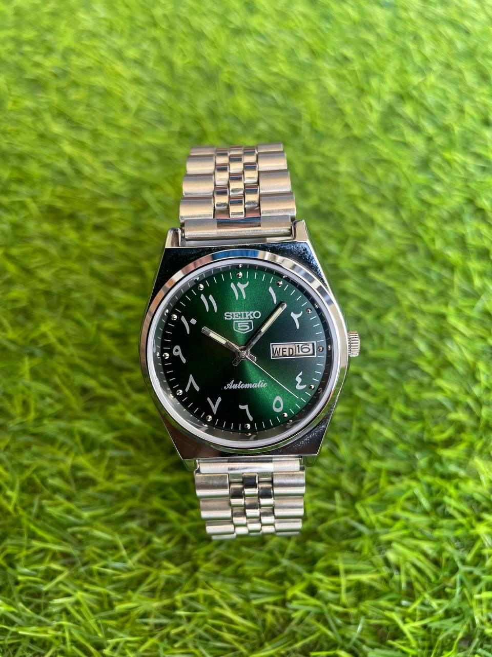 ヴィンテージ　SEIKO　レトロ　ミッドセンチュリー　パタパタ時計　緑 Vintage green dial seiko mens watch - Etsy 日本