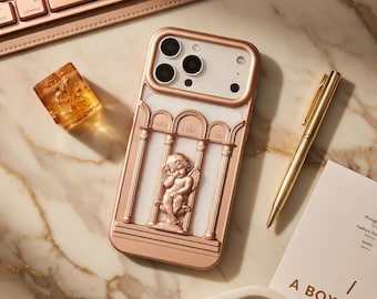 3D Angelic Architecture iPhone Case | Rose Gold Hollow Heat Dissipation Cover