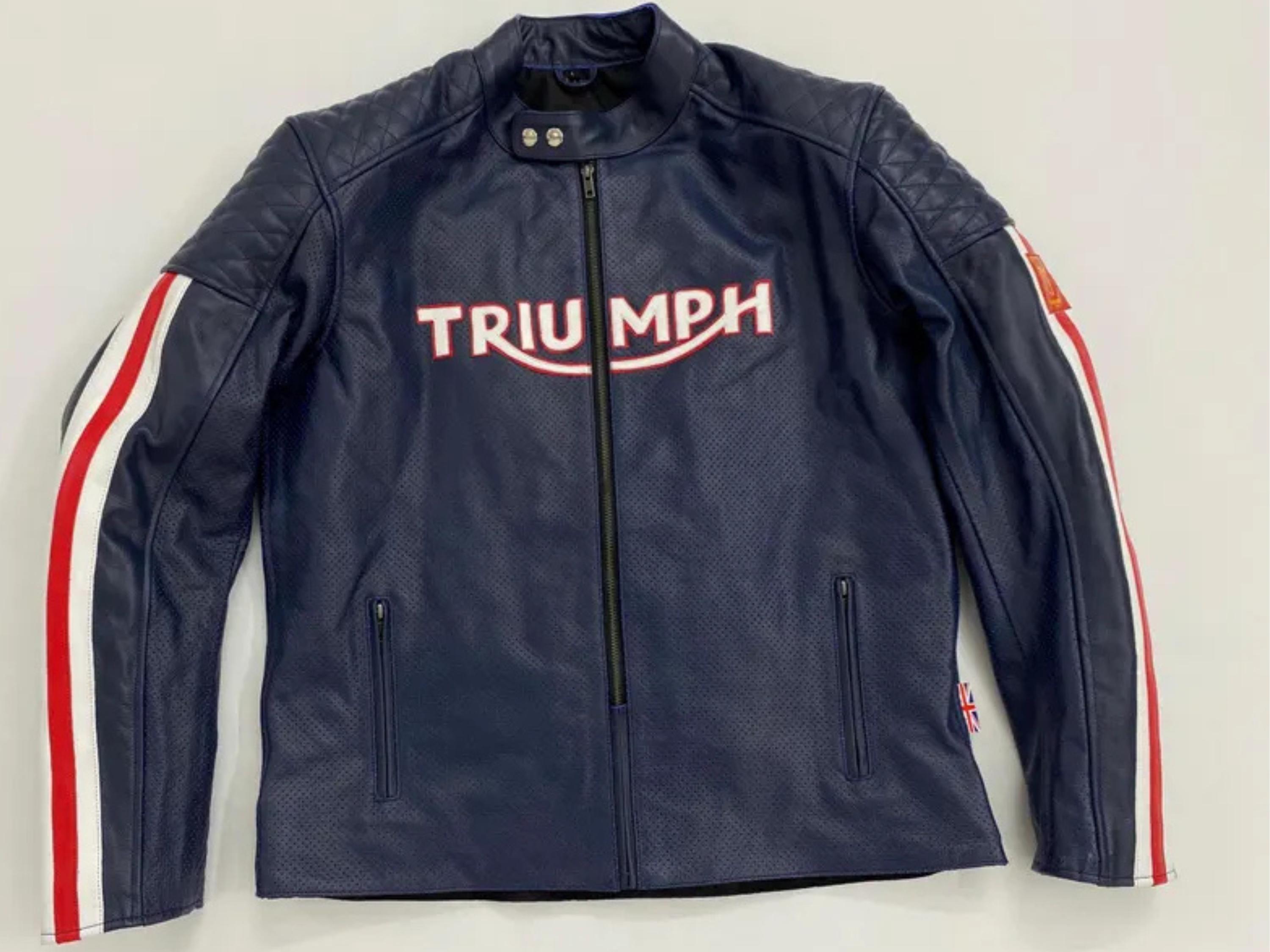 Triumph motorcycle leather jacket - Etsy 日本