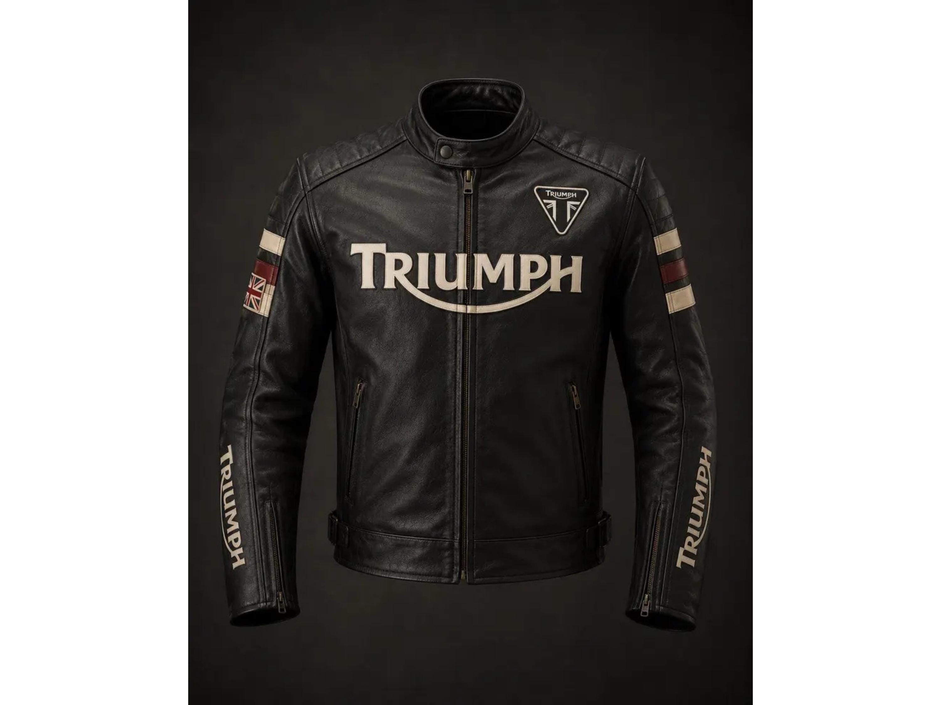 Triumph motorcycle leather jacket - Etsy 日本
