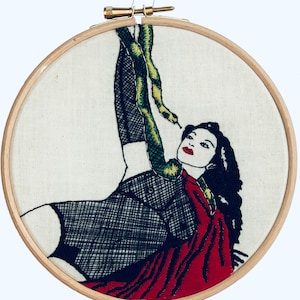Modern * Embroidery Kit *, They call my Girl the Snake Charmer, level intermediate, hand embroidery pattern