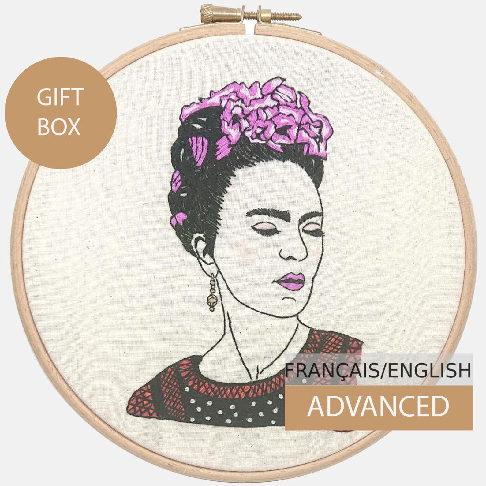 Modern Embroidery Gift Box Diy Kit Hand Embroidery Pattern Etsy