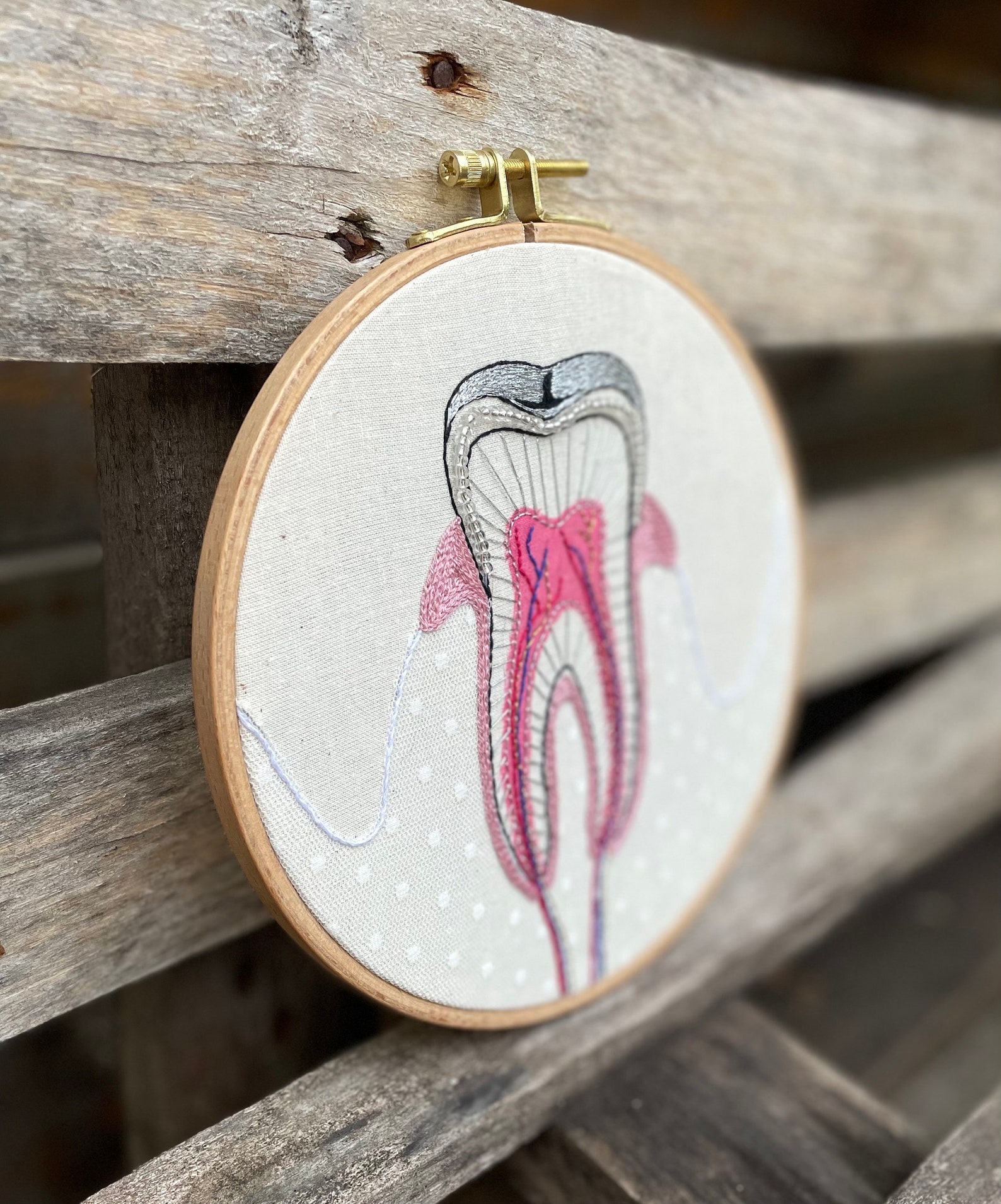 PEARLY TOOTH Modern Embroidery Pattern, Pre-printed on Fabric, Tutorial ...