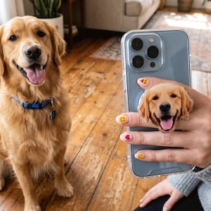 Custom Pet Photo Phone Grip, Personalized Acrylic Stand, Keychain Accessory