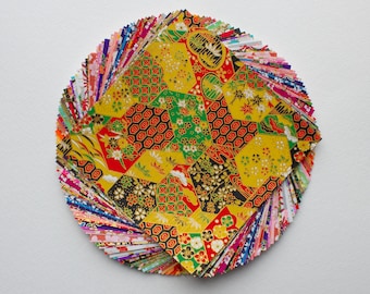 50 sheets Yuzen Washi Origami Paper, Mixed Patterns, 14x14cm, Japanese Craft Supplies