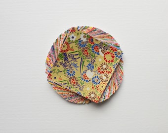 100 Sheets Yuzen Washi Origami Paper, Mixed Patterns 9x9cm, Japanese Craft Supplies