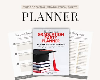 Graduation Party Planner: Checklists & Worksheets (PDF Instant Download)