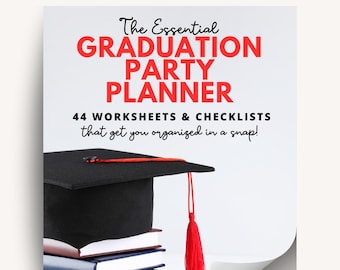 Graduation Party Planner PDF INSTANT DOWNLOAD / party planning worksheets checklists schedule organizer / printable event planner