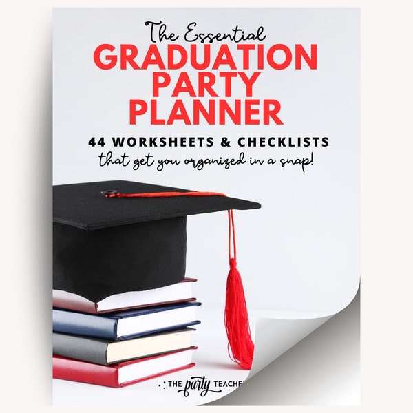 Graduation Party Planner PDF INSTANT DOWNLOAD / party planning worksheets checklists schedule organizer / printable event planner