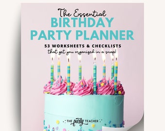 Birthday Party Planner PDF INSTANT DOWNLOAD / party planning worksheets checklists schedule organizer / printable event planner