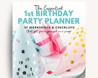 First Birthday Party Planner PDF INSTANT DOWNLOAD / party planning worksheets checklists schedule organizer / printable event planner