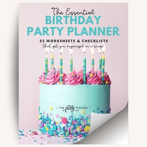 Birthday Party Planner PDF INSTANT DOWNLOAD / party planning worksheets checklists schedule organizer / printable event planner