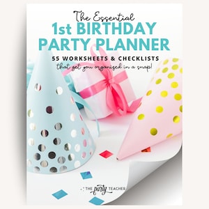 First Birthday Party Planner PDF INSTANT DOWNLOAD / party planning worksheets checklists schedule organizer / printable event planner