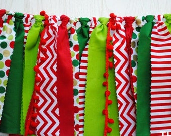Red Green Bunting, Christmas Fabric Bunting, Christmas Bunting, Christmas Fabric Garland, Christmas Garland, Christmas Party, Christmas Swag