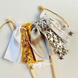 Stars Cake Topper, Under the Stars Party, Twinkle Twinkle Little Stars Party, Space Party, Silver Gold Stars Cake Topper