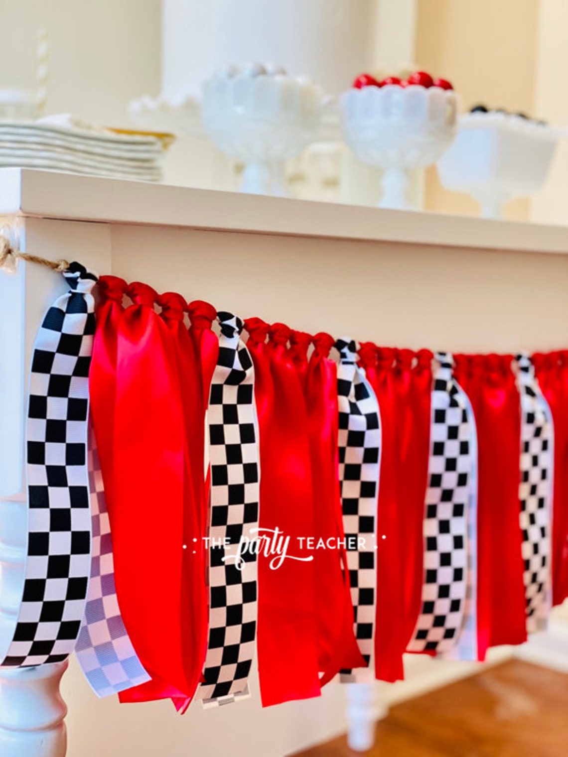 Race Car Ribbon Bunting Race Car Garland Race Car Bunting Etsy