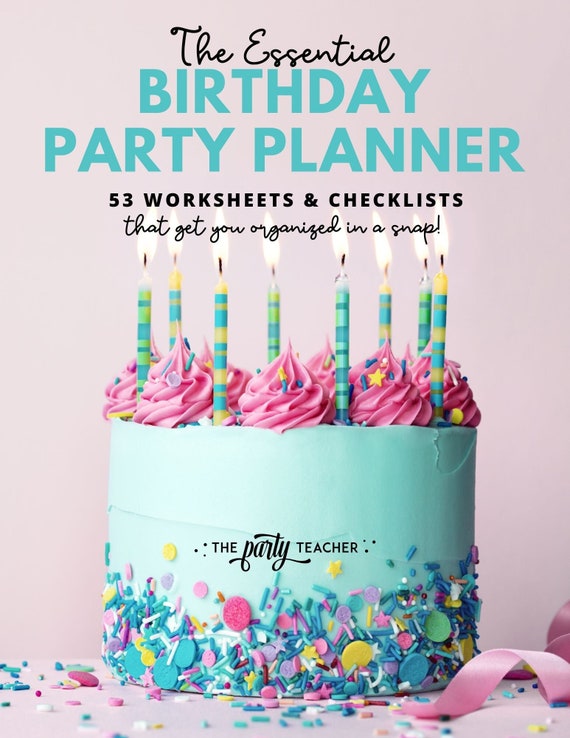 Birthday Party Planner PDF INSTANT DOWNLOAD / party planning worksheets