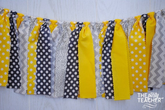 Mystery Party Fabric Garland, Mystery Party Bunting, Mystery Party Garland, Mystery Party, Mystery Party Decor, Yellow Book Bunting Il_570xn