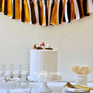 Smores Ribbon Bunting, Smores Garland Banner, Party Backdrop, Photo Prop, Mantel Decor image 3