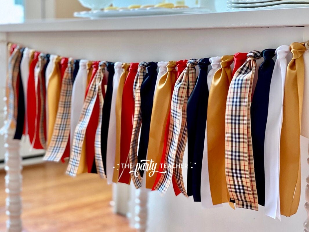 Burberry Ribbon Bunting Burberry Garland Red Plaid Bunting Etsy