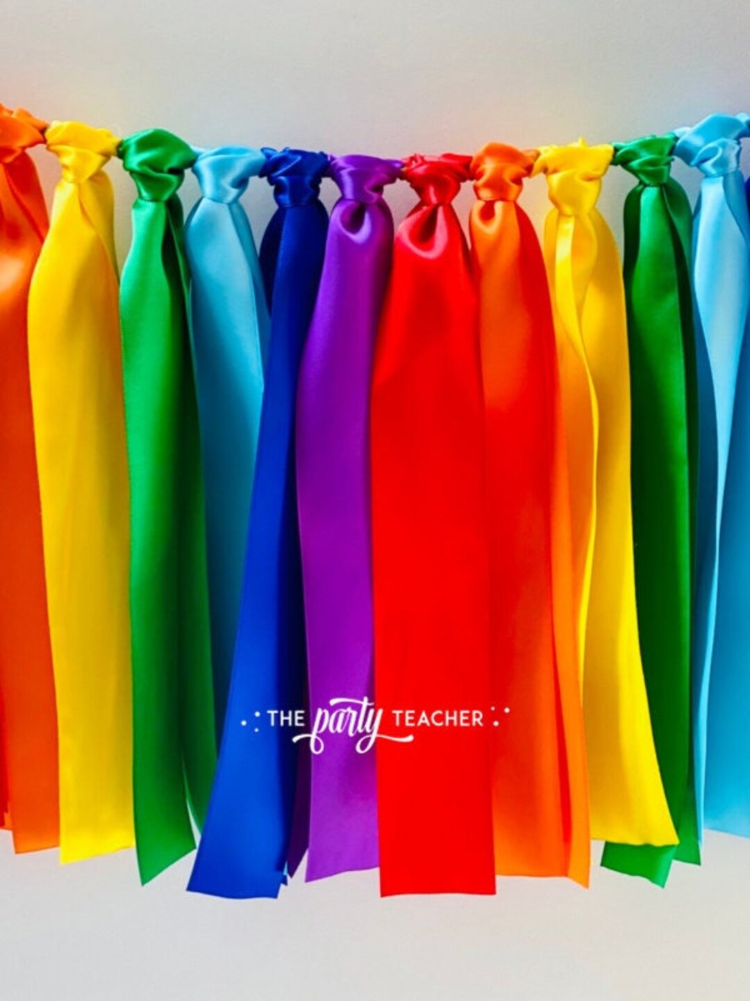 Rainbow Ribbon Bunting Rainbow Ribbon Garland Rainbow Etsy