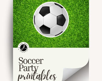 Soccer Birthday Party Printables INSTANT DOWNLOAD
