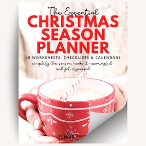 Christmas Season Planner Organizer, Printable Planner, Holiday Planning Guide, Christmas Checklists Worksheets