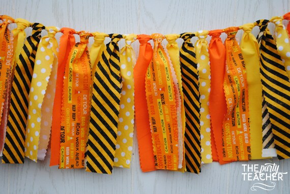 Construction Fabric Bunting Construction Garland Construction