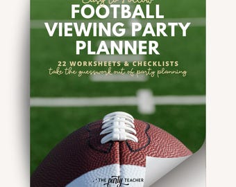 Football Viewing Party Planner INSTANT DOWNLOAD