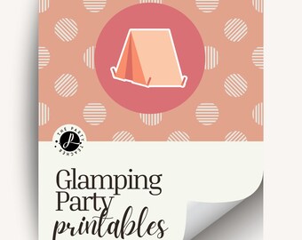 Glamping Birthday Party Printables INSTANT DOWNLOAD
