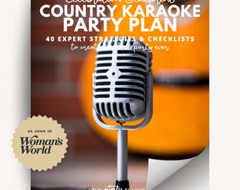 Country Karaoke Birthday Party Planner: Kids Party Activities Decorations Menu (Digital Download)