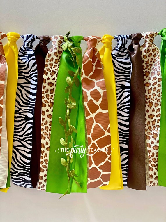 Jungle Safari Ribbon Bunting, Jungle Garland, Jungle Bunting, Jungle ...