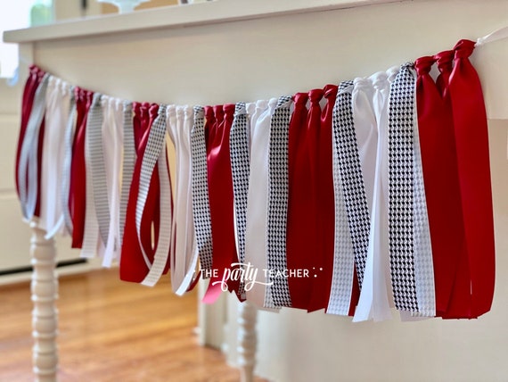 Alabama Bunting, Alabama Garland, Graduation Party, Graduation Bunting, Team Bunting, Football Bunting, Ribbon Bunting, Football Party Il_570xn