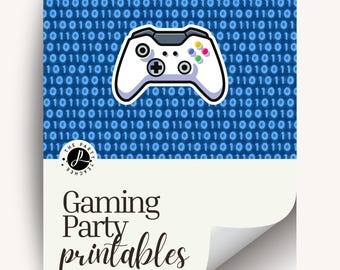 Gaming Birthday Party Printables INSTANT DOWNLOAD