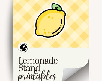 Lemonade Stand Birthday Party Printables INSTANT DOWNLOAD