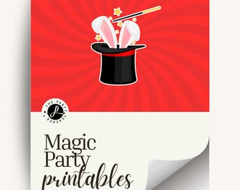 Magic Birthday Party Printables INSTANT DOWNLOAD